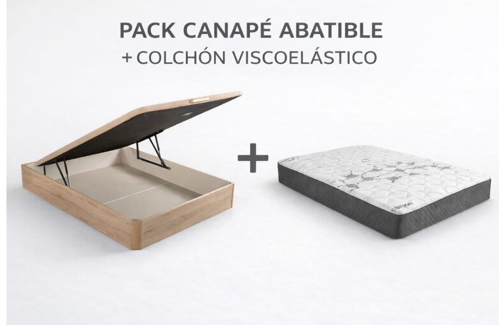 Pack Premium: Colchón Carbono + Canapé Reforzado